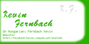 kevin fernbach business card